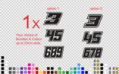 Custom Race Numbers Name Stickers Decals Vinyl Racing Dirt bike MX ...