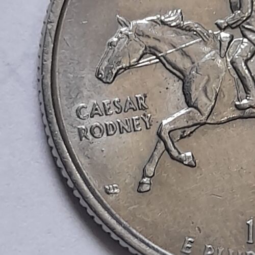 1999 delaware state quarter W DD. In horse and letters CAESAR and DELAWARE - Picture 3 of 6