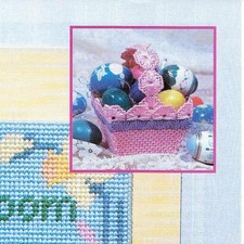  SCALLOPED BASKET TO STITCH--PATTERN ONLY PLASTIC CANVAS PATTERN 