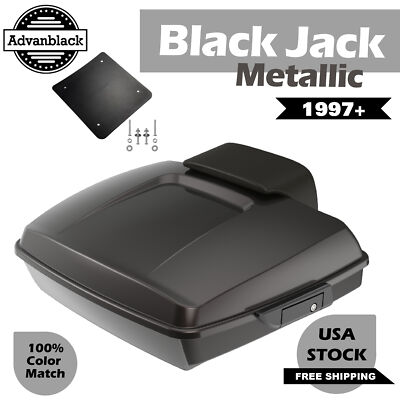 Advan Black Jack Metallic Razor Tour Pack Trunk Fits for 1997+Harley ...