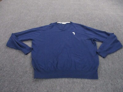 Peter Millar Sweater Adult XL Blue Silk Cashmere V Neck Pullover Golf  Casual Men