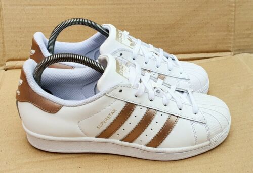 Virus media starved ADIDAS SUPERSTAR WHITE & ROSE GOLD TRAINERS SIZE 4 UK VERY GOOD CONDITION |  eBay