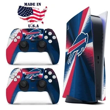 Buffalo Bills PS5 Console & Controller Vinyl Skin Wrap Decal Set