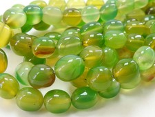 100 Natural Green Chalcedony Smooth Tumble Nugget Beads 6-8mm 16" Strand DIY