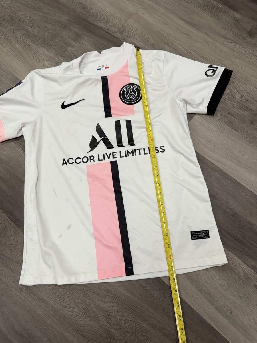 Nike Paris Saint-Germain Lionel Messi #30 Soccer Jersey White Pink
