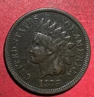1875 US Indian Head Cent! Lower Mintage! "LIBERTY" Shows! FINE/VF Details!