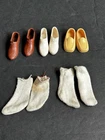 Vintage 60’s Mattel Barbie Ken Doll Shoes Lot Of 3 Pairs & 2 Pair Socks