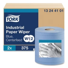 Tork 13244101 4-Ply 11" x 15.75" Unscented Indus Paper Wiper - Blue (2/CT) New