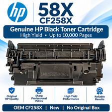 Genuine HP 58X CF258X Black High Yield Toner Cartridge OEM 10K Pages New No Box