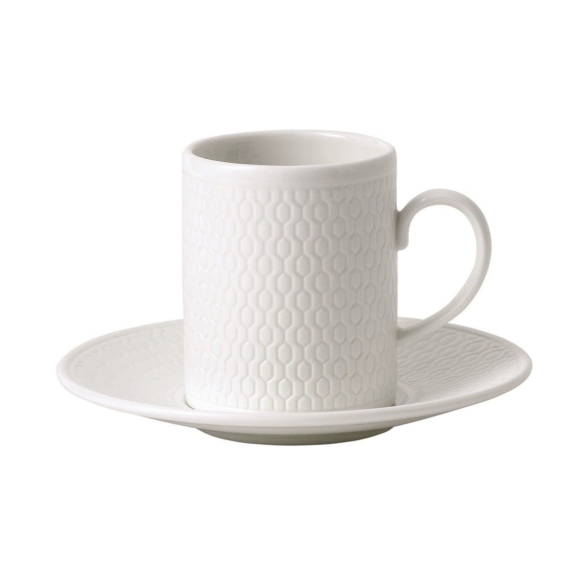 Taza De Espresso Wedgwood Gio Blanca 0,07 L Con Plato 2 Piezas