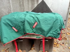 HORSEWARE IRELAND Rambo RUG OLD TYPE TURNOUT 81 WATERPROOF NETTING INSIDE GREEN/