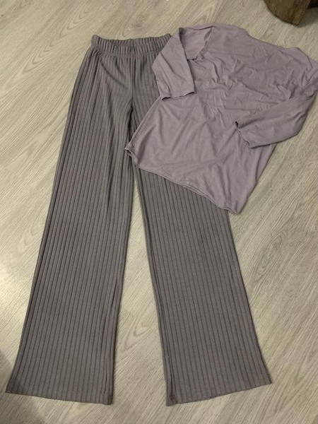 Women ON ME Suit Grey Cotton S