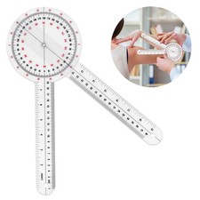 Prasacco 12 Inch Goniometer, Transparent Orthopedic Angle Ruler Plastic Goniomet