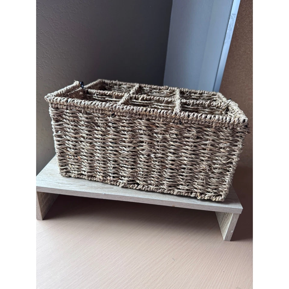 Coastal Woven Basket with Seahorse Accent - Image 4 of 4