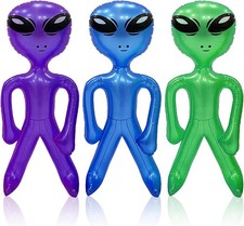 3 Pieces Inflatable Alien Small Alien Inflates Balloon Blow up Alien for Alien 