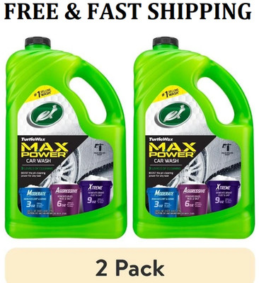 Turtle Wax 50597 Max-Power 3 Levels of Cleaning Car Wash 100 oz ( 2 Pack ) - NEW