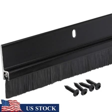 Door Sweep Brush Seal Weatherstripping Noise Reduction Gap Filler Dust Barrier