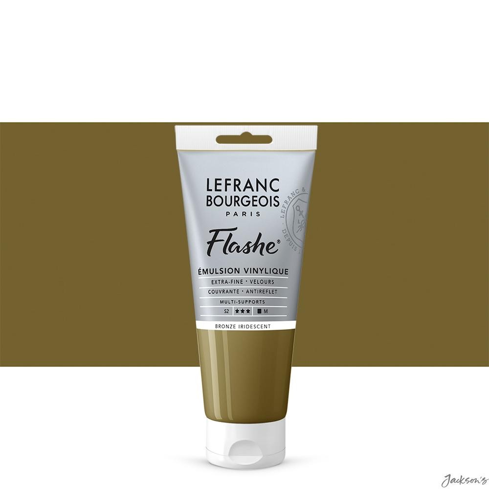 Lefranc Bourgeois Flashe Vinyl Emulsion Paint 80ml Bronze Iridescent Art Pain...