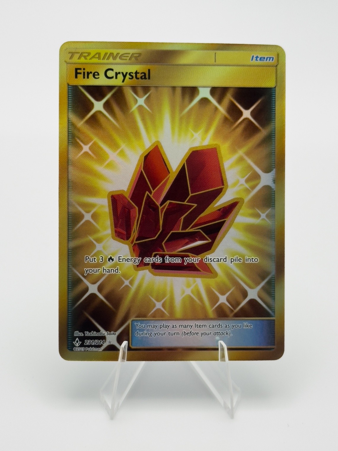 Fire Crystal (Secret) 231/214 SM - Unbroken Bonds Holo Pokemon TCG NM