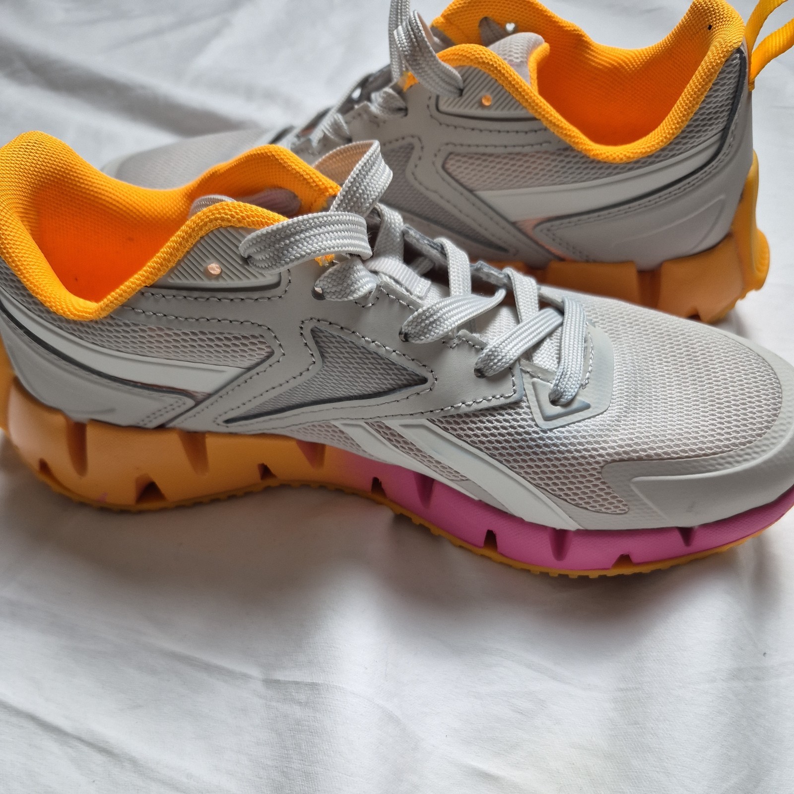 Reebok Women's Gray and Orange  Sneakers thumbnail 5