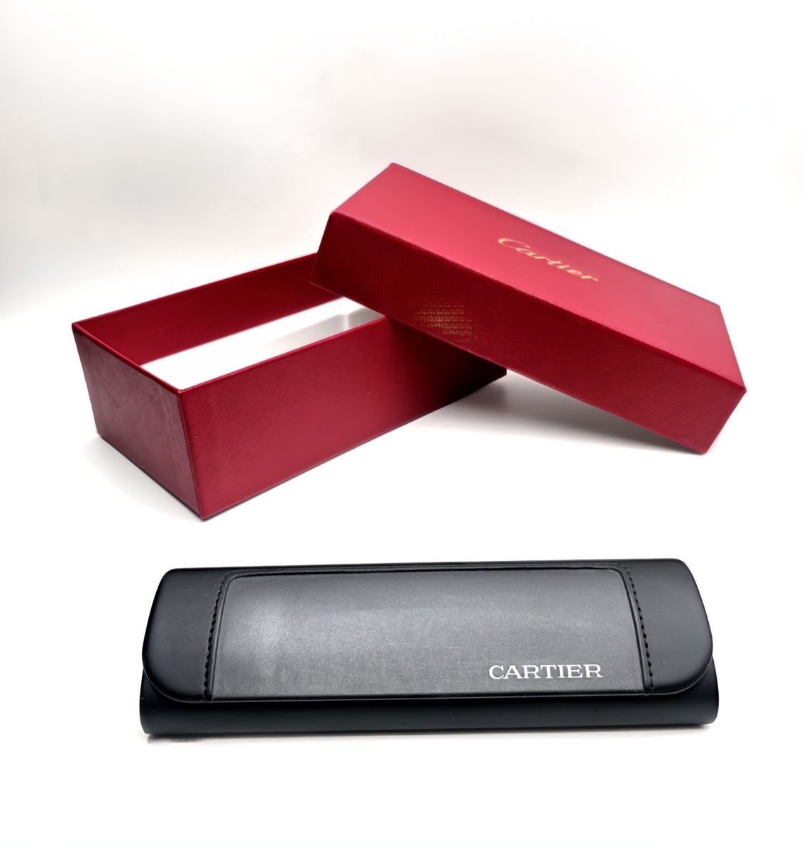 New Authentic Cartier Red Glasses Sunglasses Box Case Small | eBay