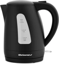 Elite Gourmet 1.7L Capacity Electric Kettle EKT8690 Auto Shut Off Black