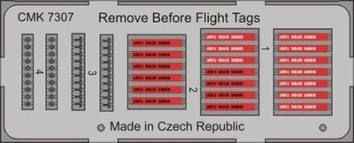 CMK 129-7307 - 1:72 Remove Before Flight Tags (20 pc) - Neu