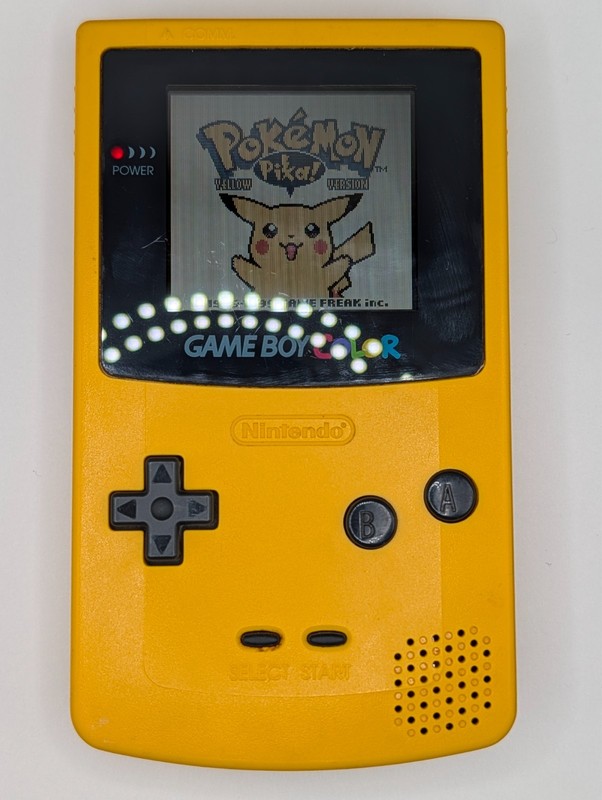 Nintendo Game Boy Color Yellow Handheld Console CGB-001 w/ Headphone Jack