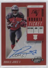 2018 Contenders Optic Ticket RPS Red Prizm /199 Ronald Jones II Rookie Auto RC