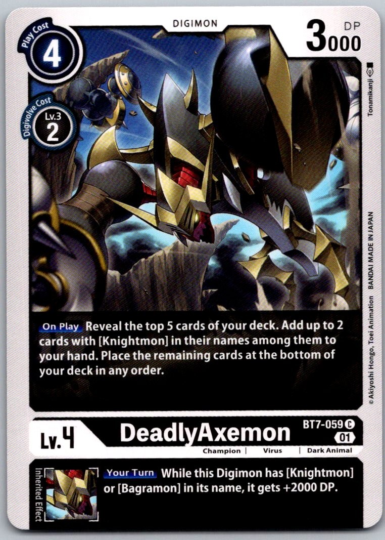 DeadlyAxemon BT7-059 C Common Next Adventure Digimon Near Mint