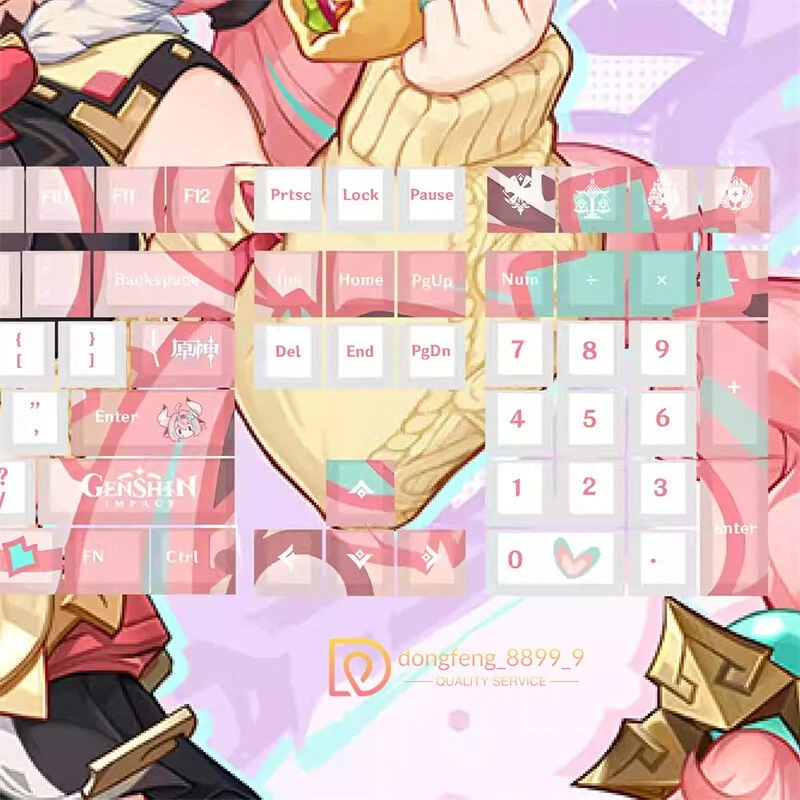 Genshin Impact Varesa Keycap PBT Translucent Cherry MX 118 Keys For Keyboards - Image 4 of 4