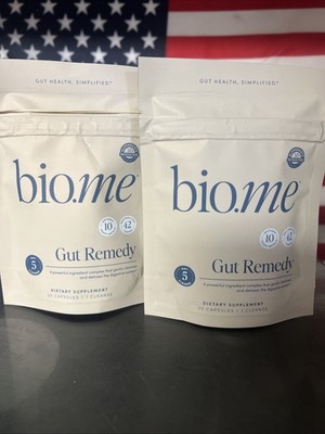 Bio.me Gut Remedy Supplements 2 Bags 30 Capsules Each Exp. 08/27