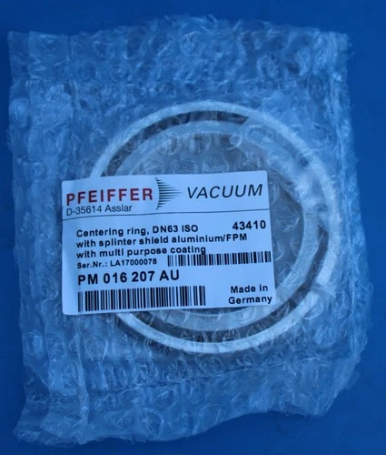 Pfeiffer Centering Ring, DN63 ISO, PM 016207 AU, D-35614 Asslar Vacuum Pump NEW
