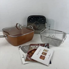 Copper Chef Nonstick XL Steamer Sauté 6.7 Quart Pan NEW In Box 