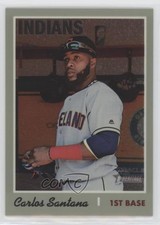 2019 Topps Heritage Chrome 724/999 Carlos Santana #THC-388 0p1n