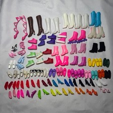 Huge Barbie Fashion Doll Shoes Lot Boots Heels Sneakers Skates Sandals 50 Pairs