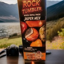 Rock Tumbler Refill Kit 1 lb Jasper Rocks, 4 Polishing Grit, 5 Jewelry Free Ship
