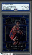 Cade Cunningham Signed 2021-22 Panini Select Blue #11 RC Rookie PSA/DNA AUTO