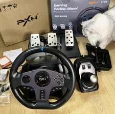 PXN V9 Gaming Racing Wheel Set Black with Ped...