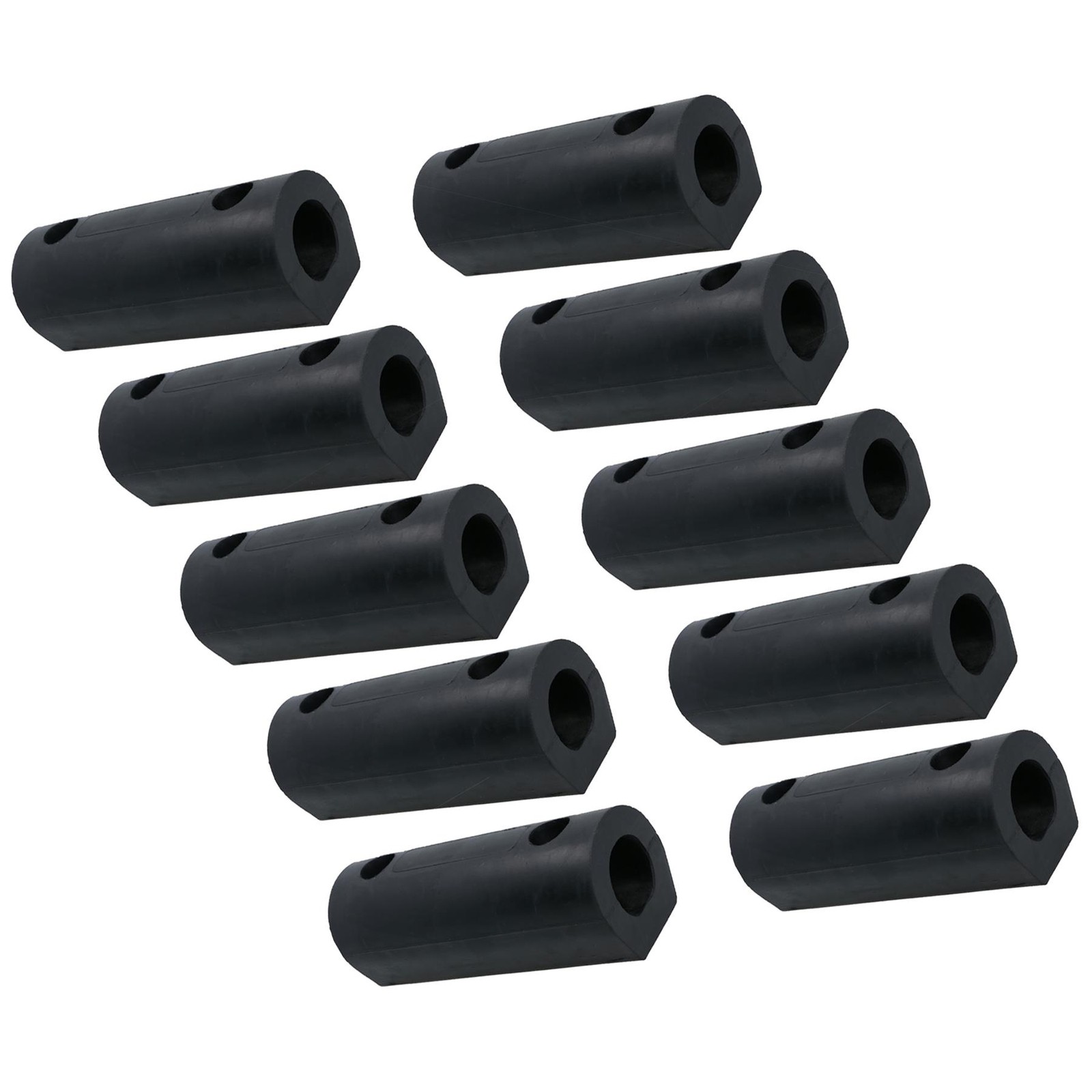 202 x 77mm D Shaped Standoff Rubber Buffer Bumper Block Pad Stop Trailers 10pc