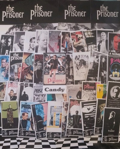 The Prisoner 1969 8 Glossy Unofficial Lobbymarkers + 40 Mini art Cards & box