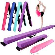6 FT / 8 FT / 9 FT / 10 FT Folding Gymnastic Balance Beam for with Carry Bag ...