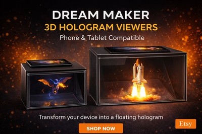 Dream catcher mini - 3D Hologram Viewing Box  Phone Compatible .