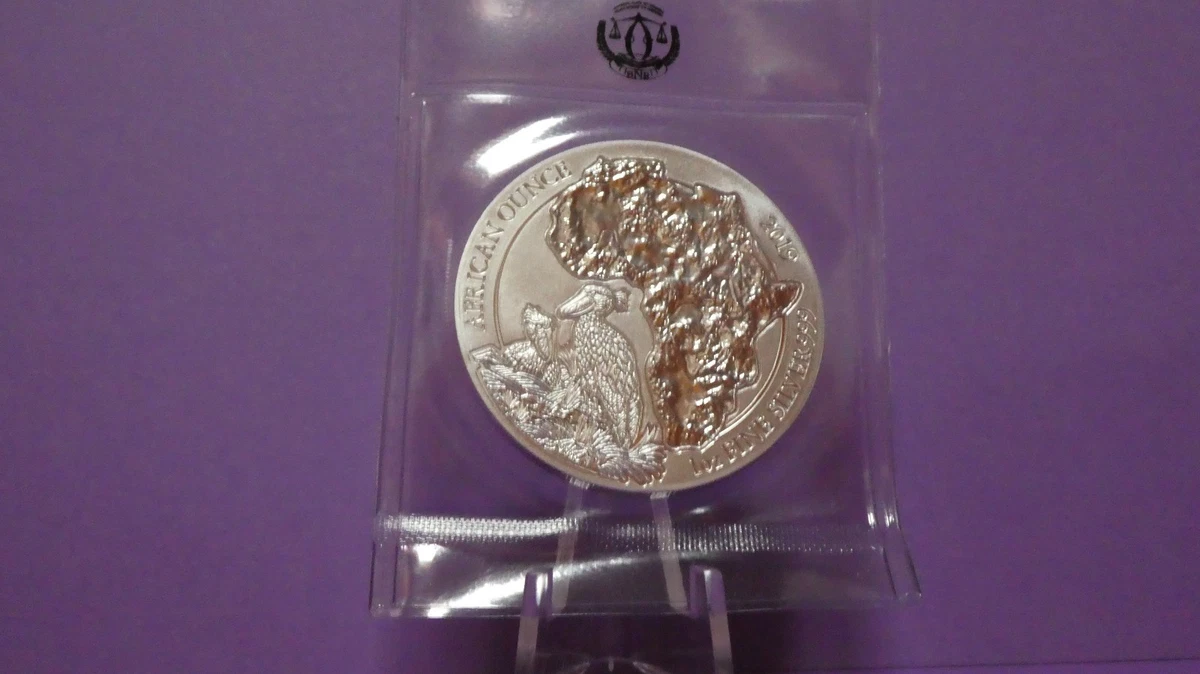 Ruanda 50 Francs 2019 Picozapato. African Ounce 1oz 999. ( Schuhschnabel )