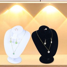 Elegant Jewelry Display Mannequin, Velvet Necklace Display Model, Chain