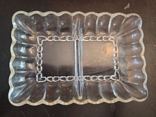Vintage Depression Glass Divided Relish Dish ...