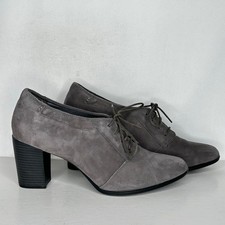 Clark's Araya Hale Gray Lace Up Shoes Booties Sz 11