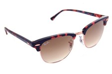 RayBan CLUBMASTER FLECK RB3016 133751 49mm Herren Damen Sonnenbrille PINK HAVANA GOLD