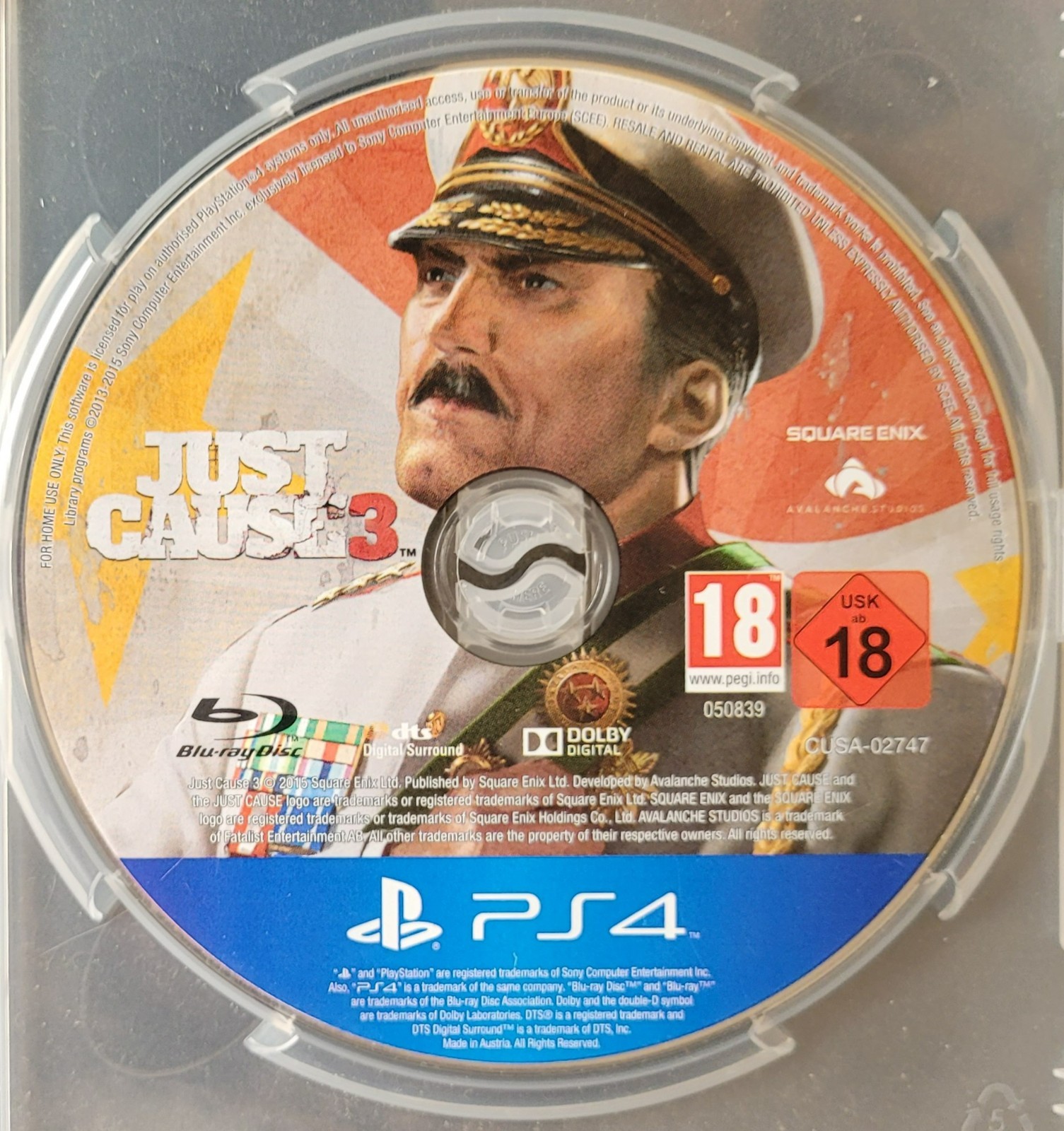 Just Cause 3 - PS4 - DISK ONLY - Same Day Dispatch !!