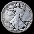 1917-D Walking Liberty Half Dollar OBVERSE Mintmark Early Silver VG/F